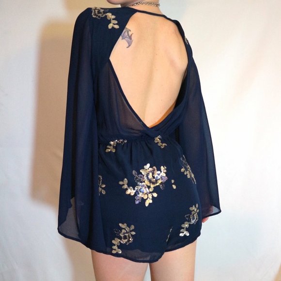Tobi Sequined and Embroidered Romper - Picture 2 of 4